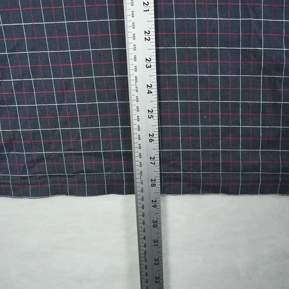 Amen Corner Augusta National Masters Golf Polo Shirt Mens Large Navy Blue Grid - Picture 6 of 7